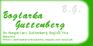 boglarka guttenberg business card